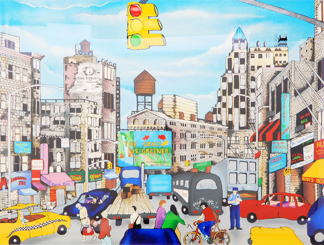 リネア・パーゴラの絵画作品　タイトルは、The Grass is Greener